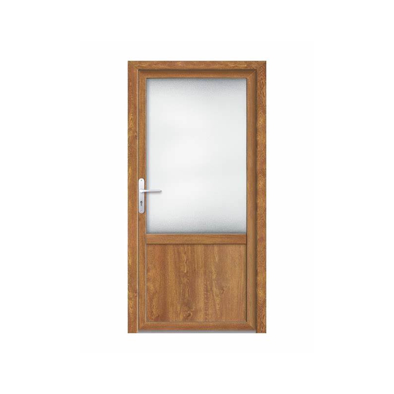 Drzwi Zewnętrzne PCV 105 x 210 cm Drzwi Wejściowe Złoty Dąb
