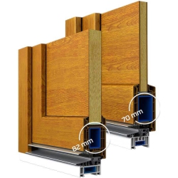 Drzwi Zewnętrzne PCV 90 x 200 Drzwi Wejściowe Złoty Dąb 24H