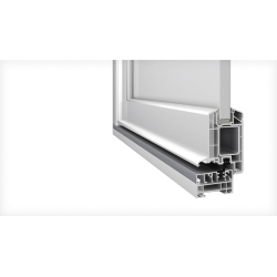 Drzwi Zewnętrzne PCV 100 x 210 Drzwi PCV Biurowe Sklepowe Białe  24H