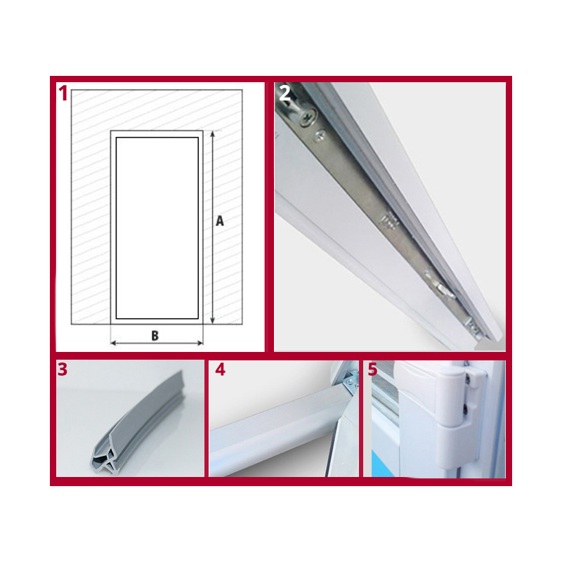 Drzwi Zewnętrzne PCV 100 x 210 Drzwi PCV Biurowe Sklepowe Białe  24H