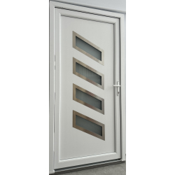 Drzwi Zewnętrzne PCV 105 x 210 Drzwi PVC INOX Antracytowe Od Ręki