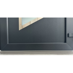 Drzwi Zewnętrzne PCV 105 x 210 Drzwi PVC INOX Antracytowe Od Ręki