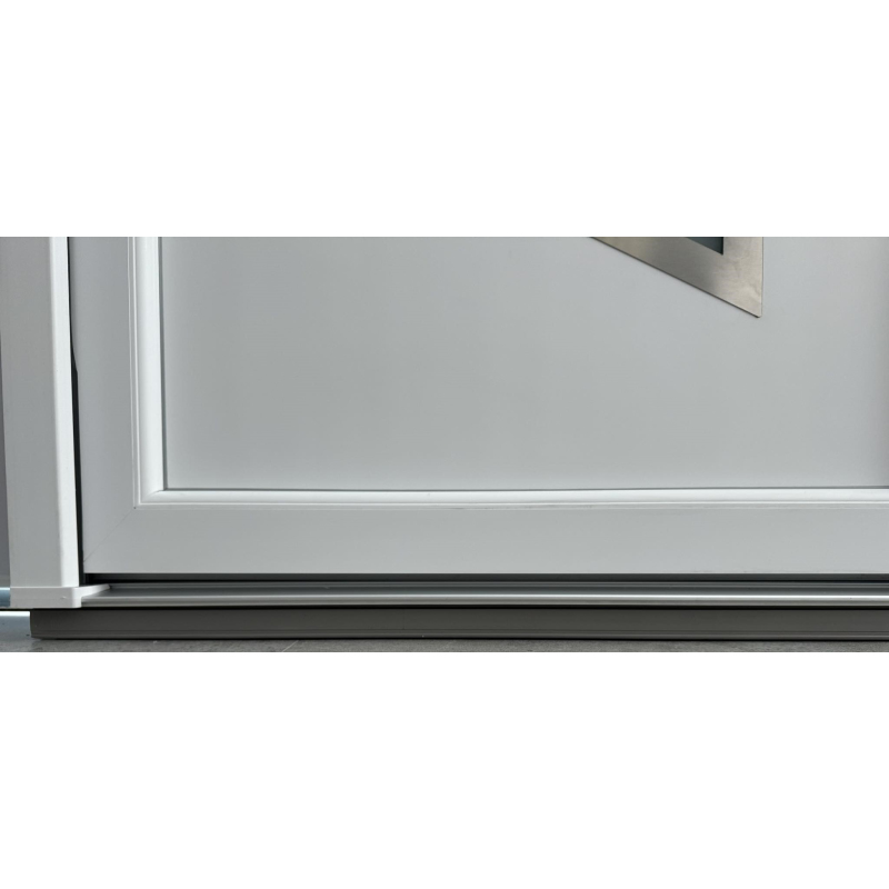 Drzwi Zewnętrzne PCV 105 x 210 Drzwi PVC INOX Antracytowe Od Ręki