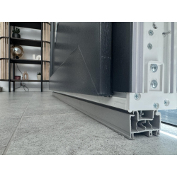 Drzwi Zewnętrzne PCV 105 x 210 Drzwi PVC INOX Antracytowe Od Ręki