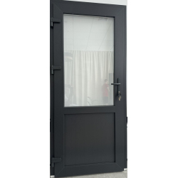 Drzwi Zewnętrzne PCV 105 x 210 Drzwi PVC Antracyt Od Ręki