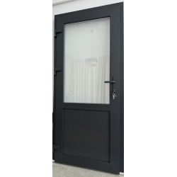 Drzwi Zewnętrzne PCV 105 x 210 Drzwi PVC Antracyt Od Ręki