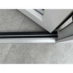 Drzwi Zewnętrzne PCV 100 x 210 cm Drzwi PVC Sklepowe Złoty Dąb 24H