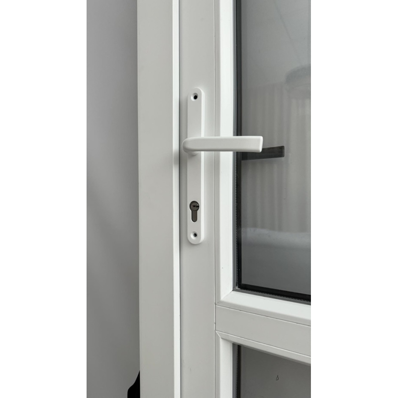 Drzwi Zewnętrzne PCV 100 x 210 cm Drzwi PVC Sklepowe Złoty Dąb 24H