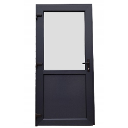 Zewnętrzne PCV 105 x 210 Drzwi Sklepowe Antracyt Drzwi Od Ręki