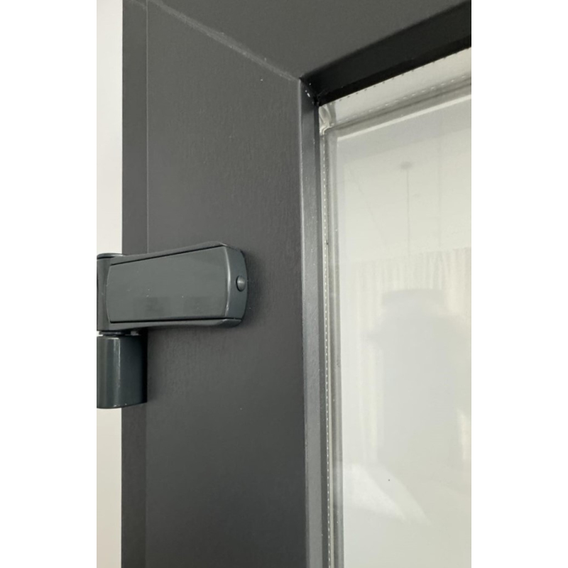 Zewnętrzne PCV 105 x 210 Drzwi Sklepowe Antracyt Drzwi Od Ręki