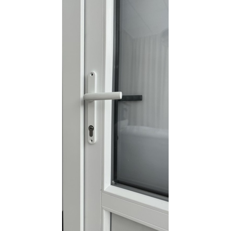 Zewnętrzne PCV 105 x 210 Drzwi Sklepowe Antracyt Drzwi Od Ręki