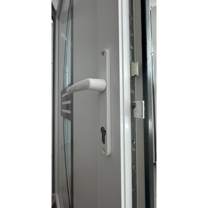 Drzwi Zewnętrzne PCV 105 x 210 Nowoczesne Drzwi PVC INOX Antracytowe