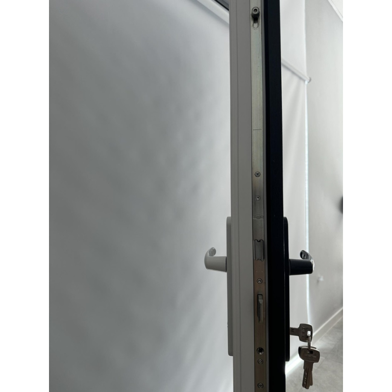 Drzwi Zewnętrzne PCV 105 x 210 Nowoczesne Drzwi PVC INOX Antracytowe