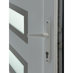 Drzwi Zewnętrzne PCV 105 x 210 Nowoczesne Drzwi PVC INOX Antracytowe