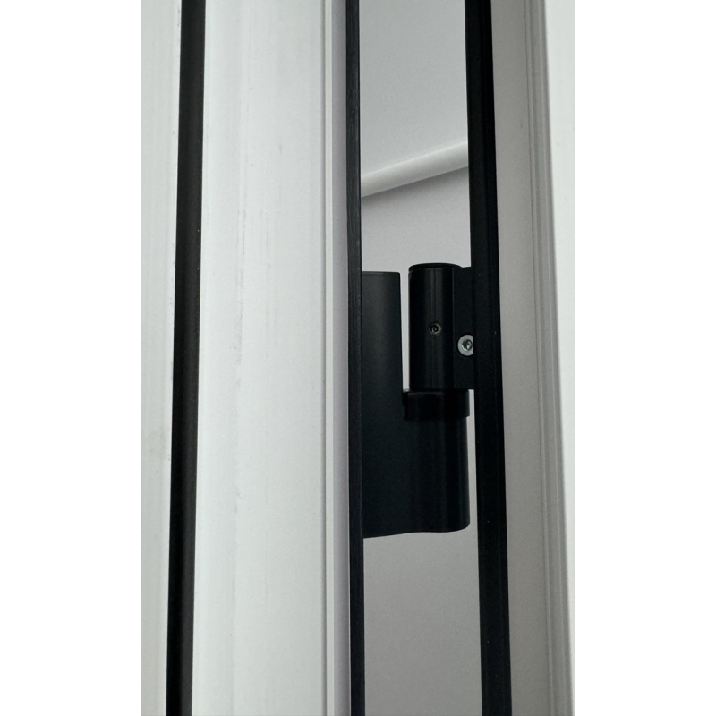 Drzwi Zewnętrzne PCV 105 x 210 Nowoczesne Drzwi PVC INOX Antracytowe Od Ręki