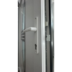 Drzwi Zewnętrzne PCV 105 x 210 Nowoczesne Drzwi PVC INOX Antracytowe Od Ręki