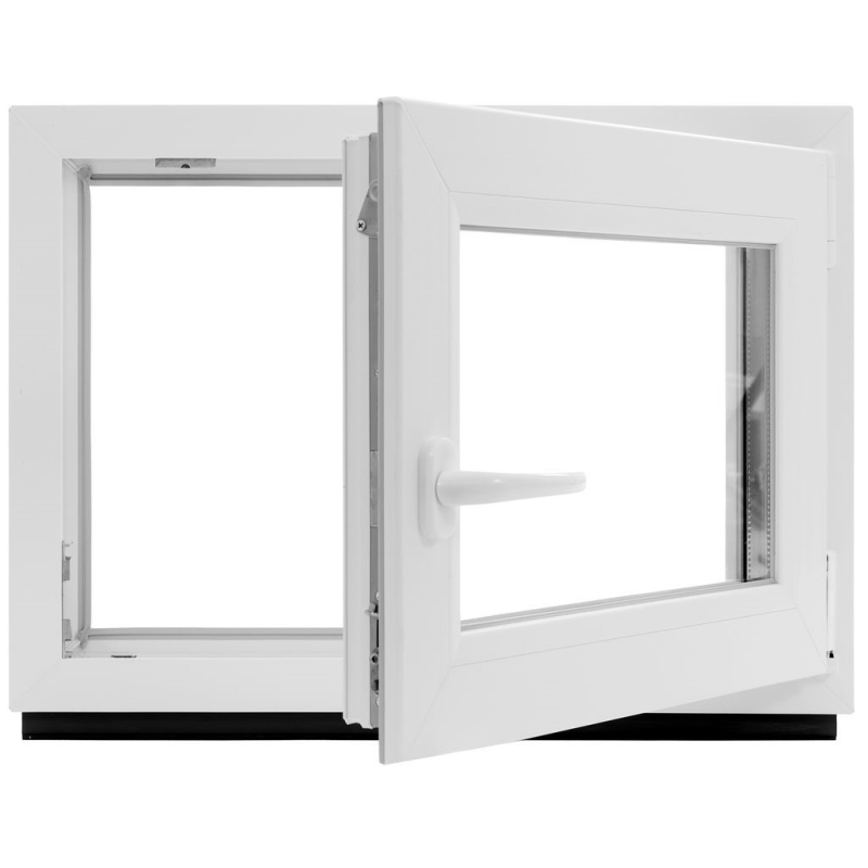 Okno PCV 70 x 40 cm Białe Rozwierno-Uchylne Szyba Podwójna 24H