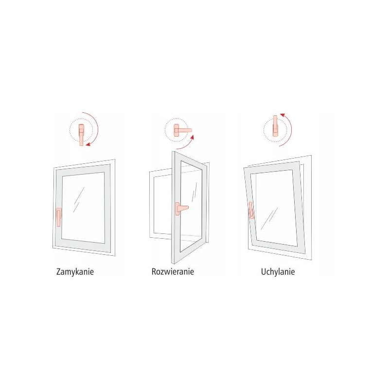 Okno PCV 65x45 / 650x450 Rozwierno-Uchylne Białe Dwuszybowe 24H
