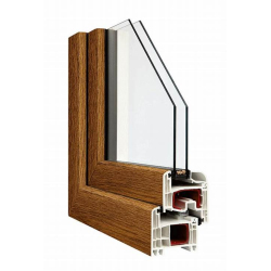 Okno PCV Uchylne 85 X 45 / 850 X 450 Okna Złoty Dąb Dwuszybowe 24H