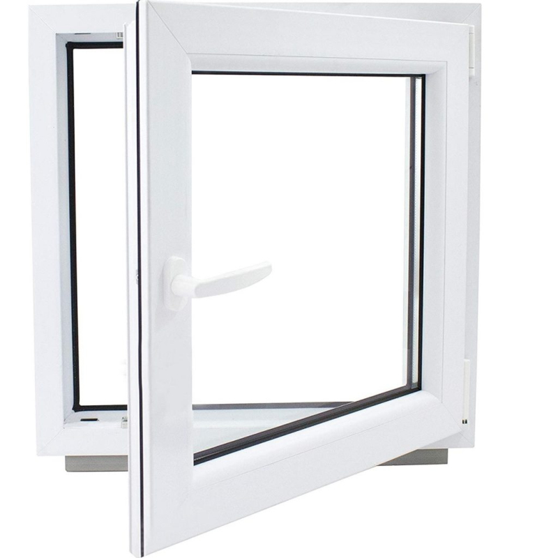 Okno PCV 70 x 70 cm  Okna RU PVC Białe  Szyba Matowa 24H