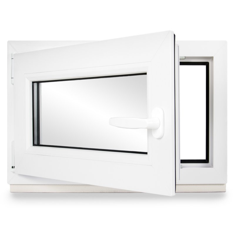 Okno PCV 60 x 45 / 600 x 450 Okna RU Białe Dwuszybowe 24H