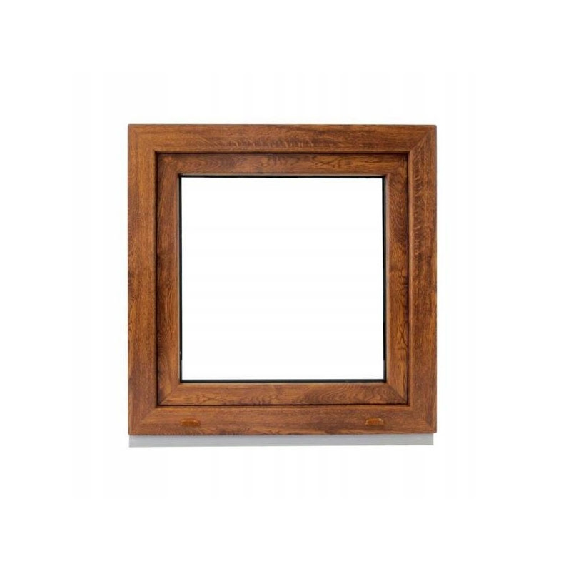Okno PCV 55 x 55 / 550 x 550 Uchylno-Rozwierne Złoty Dąb 24H