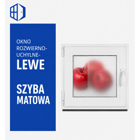 PCV 40 x 40 Okno Białe Lewe...