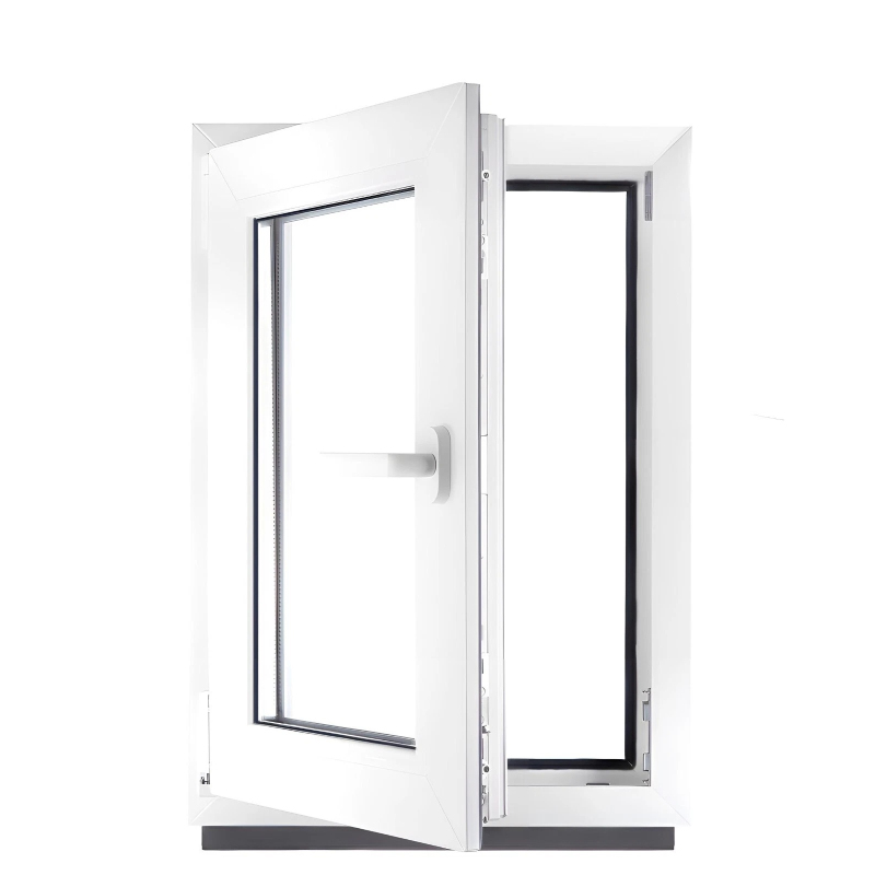 Okno PCV 50 x 60 Białe Rozwierno-Uchylne Dwuszybowe Lewe