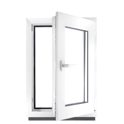 Okno PCV 75 x 90 cm Białe Rozwierno-Uchylne Dwuszybowe PRAWE