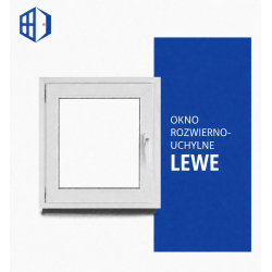Okno PCV 55 x 55 Białe LEWE Rozwierno-uchylne szyba podwójna