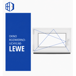 Okno PCV białe 80x60 PRAWE nowe 800x600 mm Okno RU szyba podwójna