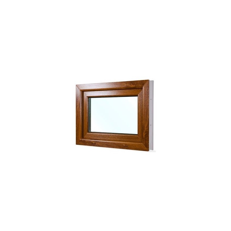 Okno PCV 65 x 45 cm Rozwierne Uchylne Złoty Dąb Szyba Podwójna 24H